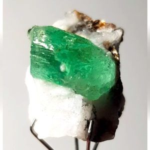 13Ct Beautiful Natural Green Color Emerald Crystal Specimen From Afghanistan
